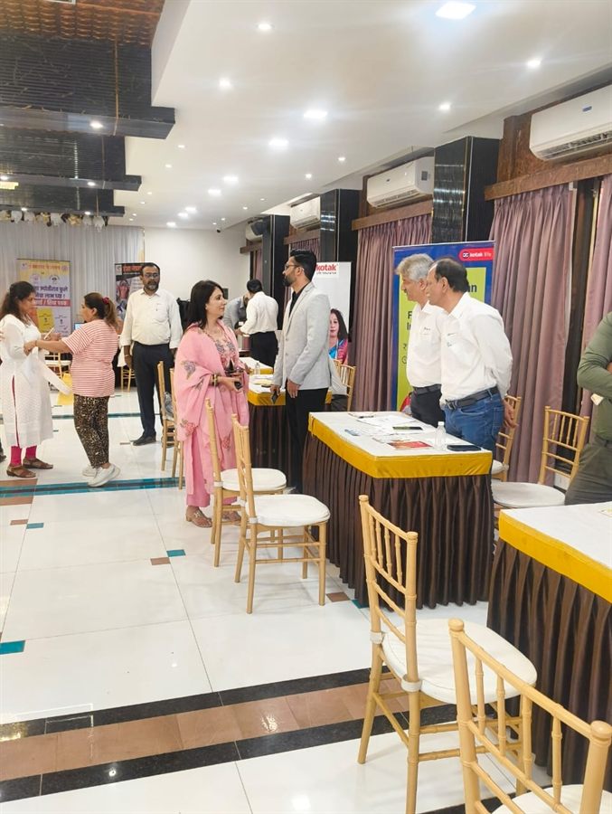 Visitors at the hospital reception during a camp